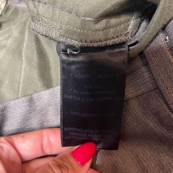 TED BAKER LONDON Mens Cotton Grey Dress Pants Size 38 Regular 31" Inseam - Picture 4 of 9